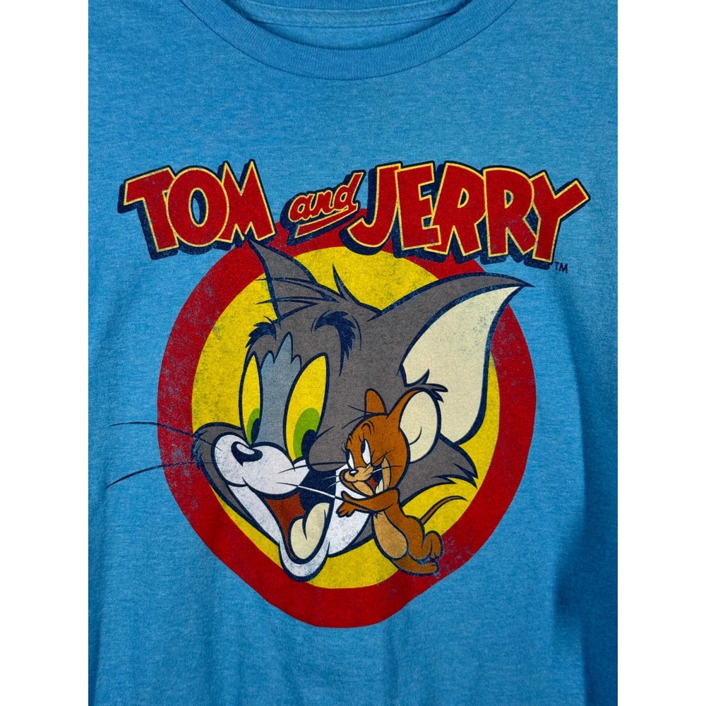 Tom and Jerry Cartoon Character Graphic‎ Print Short Sleeve T-Shirt XL - Picture 2 of 4